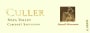 Culler Wines Cabernet Sauvignon 2008  Front Label