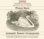 Joseph Swan Saralee's Vineyard Pinot Noir 2000  Front Label