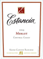 Estancia Keyes Canyon Ranches Merlot 2009  Front Label