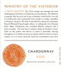 Ministry of Vinterior Russian River Valley Chardonnay 2010 Front Label