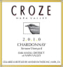 Croze Simone Vineyard Chardonnay 2010  Front Label