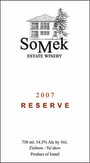 Somek Estate Winery Blend Red Reserve 2007  Front Label