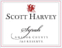Scott Harvey JS Reserve Syrah 2014  Front Label