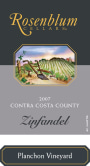 Rosenblum Cellars Contra Costa County Zinfandel 2007 Front Label