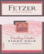 Fetzer Valley Oaks Pinot Noir 2001 Front Label