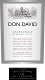 El Esteco Don David Reserve Chardonnay 2013  Front Label