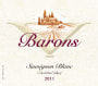 Barons Winery Sauvignon Blanc 2011 Front Label