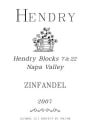 Hendry Block 7 and 22 Zinfandel 2007 Front Label