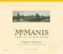 McManis Family Vineyards Pinot Grigio 2008 Front Label