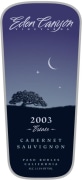 Eden Canyon Vineyards Estate Cabernet Sauvignon 2003  Front Label