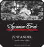 Sycamore Creek Vineyards & Winery Zinfandel 2009  Front Label