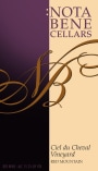 Nota Bene Cellars Ciel du Cheval Vineyard 2008 Front Label