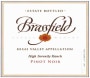 Brassfield High Serenity Ranch Pinot Noir 2012 Front Label
