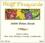 Wolff Vineyards Petite Sirah 2006 Front Label
