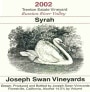 Joseph Swan Trenton Estate Vineyard Syrah 2002 Front Label