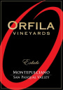 Orfila Vineyards Estate Montepulciano 2014  Front Label