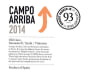 Senorio de Barahonda Campo Arriba Old Vines 2014  Front Label