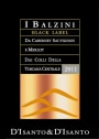 D'Isanto & D'Isanto I Balzini Black Label 2011  Front Label
