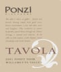 Ponzi Tavola Pinot Noir 2001  Front Label