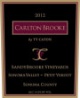 Ty Caton Carlton Brooke Petit Verdot 2012  Front Label