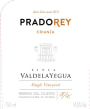 Pradorey Finca Valdelayegua Crianza 2019  Front Label