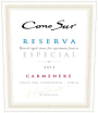 Cono Sur Reserva Especial Carmenere 2012  Front Label
