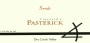 Vineyard of Pasterick Syrah 2011  Front Label