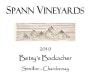 Spann Vineyards Betsys Backacher White 2010 Front Label