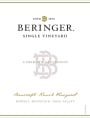 Beringer Bancroft Ranch Cabernet Sauvignon 2011 Front Label