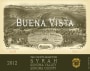 Buena Vista The Count's Selection Syrah 2012  Front Label