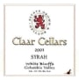 Claar Cellars White Bluffs Vineyard Syrah 2003 Front Label