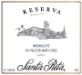 Santa Rita Reserva Merlot 2007  Front Label
