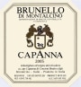 Capanna Brunello di Montalcino 2005  Front Label