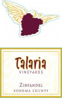 Talaria Vineyards Zinfandel 2015  Front Label