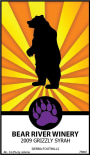 Bear River Grizzly Syrah 2009  Front Label