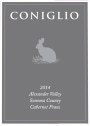 Coniglio Wines Cabernet Franc 2014  Front Label