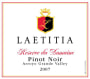 Laetitia Reserve du Domaine Pinot Noir 2007 Front Label