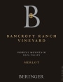 Beringer Bancroft Ranch Vineyard Merlot 2014 Front Label