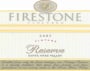 Firestone Vintage Reserve Red 2003  Front Label