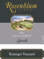 Rosenblum Cellars Rominger Vineyard Syrah 2007  Front Label