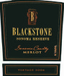 Blackstone Sonoma Reserve Merlot 2006 Front Label