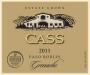 Cass Winery Grenache 2011 Front Label