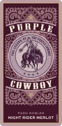 Purple Cowboy Night Rider Merlot 2013  Front Label