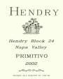 Hendry Block 24 Primitivo 2002 Front Label