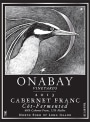 Onabay Vineyards Cot-Fermented Cabernet Franc 2013  Front Label