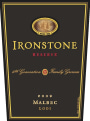 Ironstone Reserve Malbec 2009  Front Label
