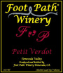 Foot Path Winery Petit Verdot 2014  Front Label