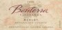 Bonterra Mendocino County Merlot 1999 Front Label