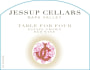 Jessup Table For Four Red 2009  Front Label