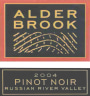 Alderbrook Winery Pinot Noir 2004 Front Label